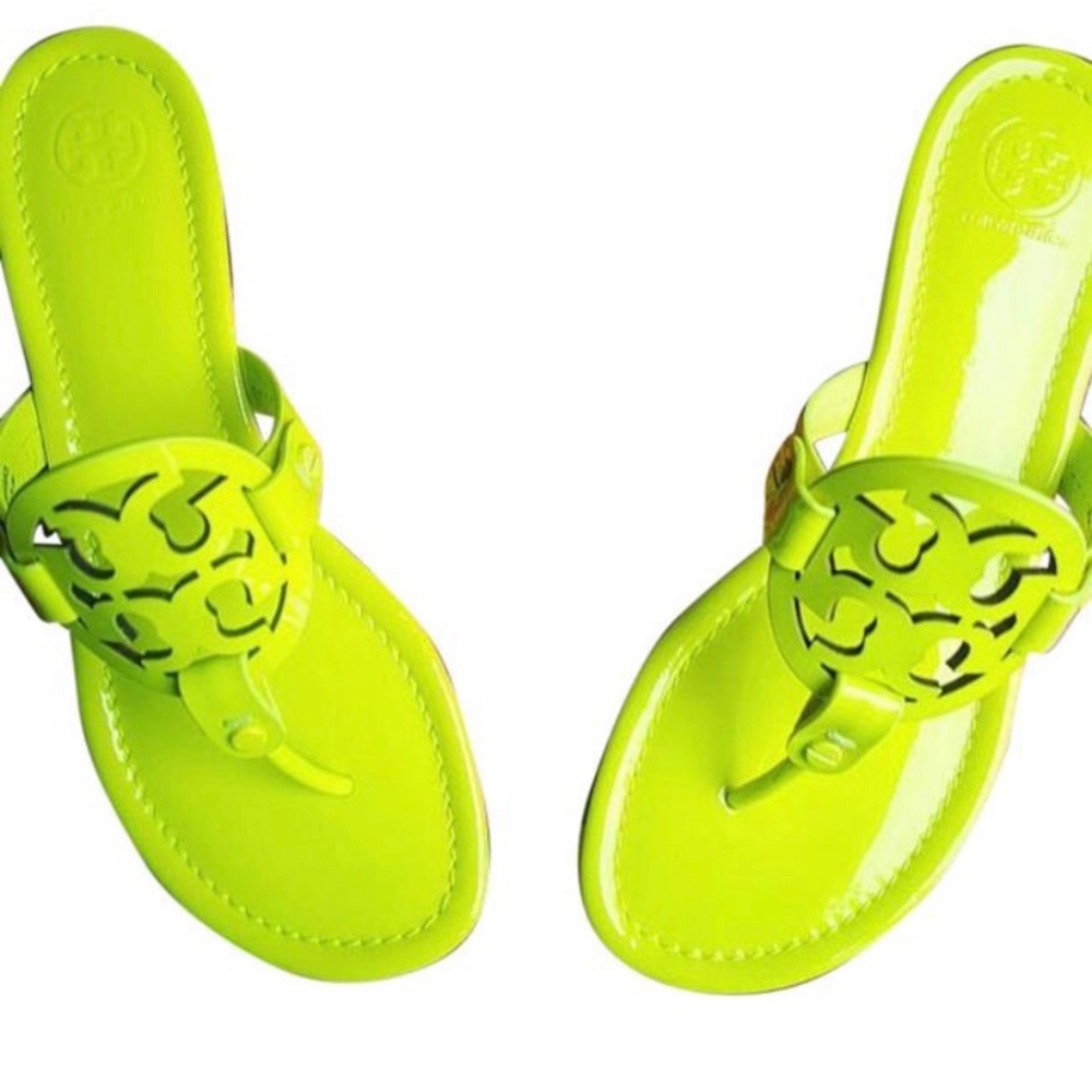 ISO TORY BURCH LIME GREEN MILLER SIZE 8